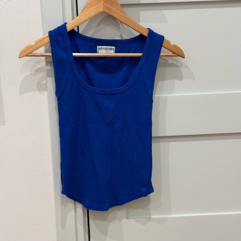 Free People -We The Free Hummingbird Royal Blue Tank Top